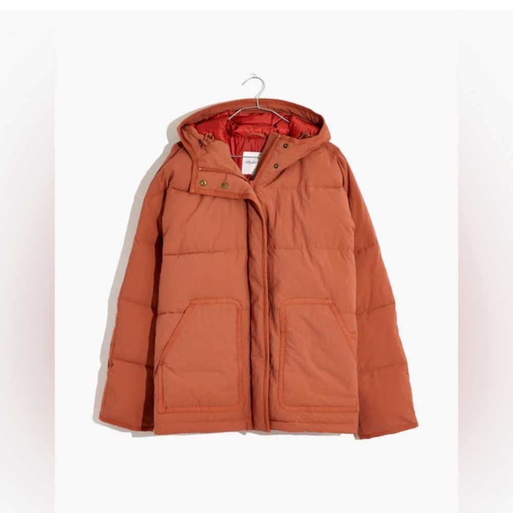 Madewell brick puffer jacket